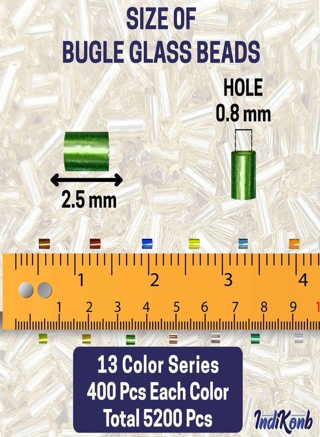INDIKONB Cutdana Small Cut Cylinder Tube Beads | Beads for Jewellery Making and Embroidery Work (CUTDANA - Rainbow), Multicolor - Image 2